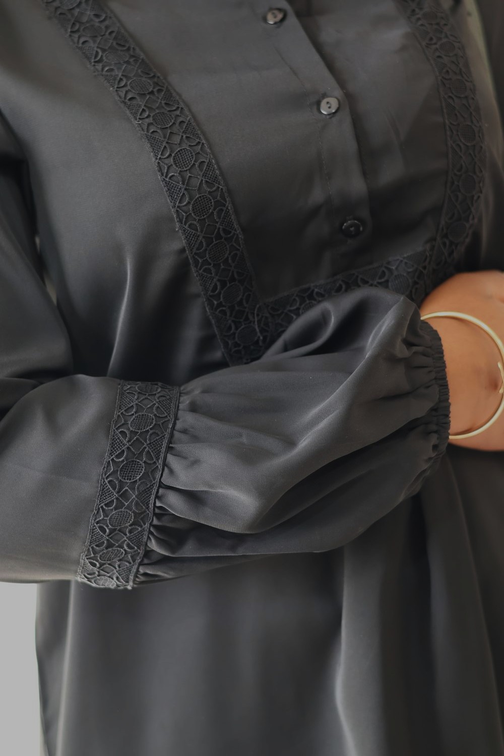 tunique dentelle noire femme Esmée Seylina